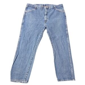Rustler Men's Blue Jeans Straight Leg Size 44x30 #87619PW 100% Cotton